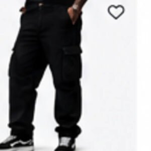 Black utility cargo pants